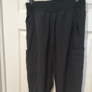Black scrub pants in jogger style